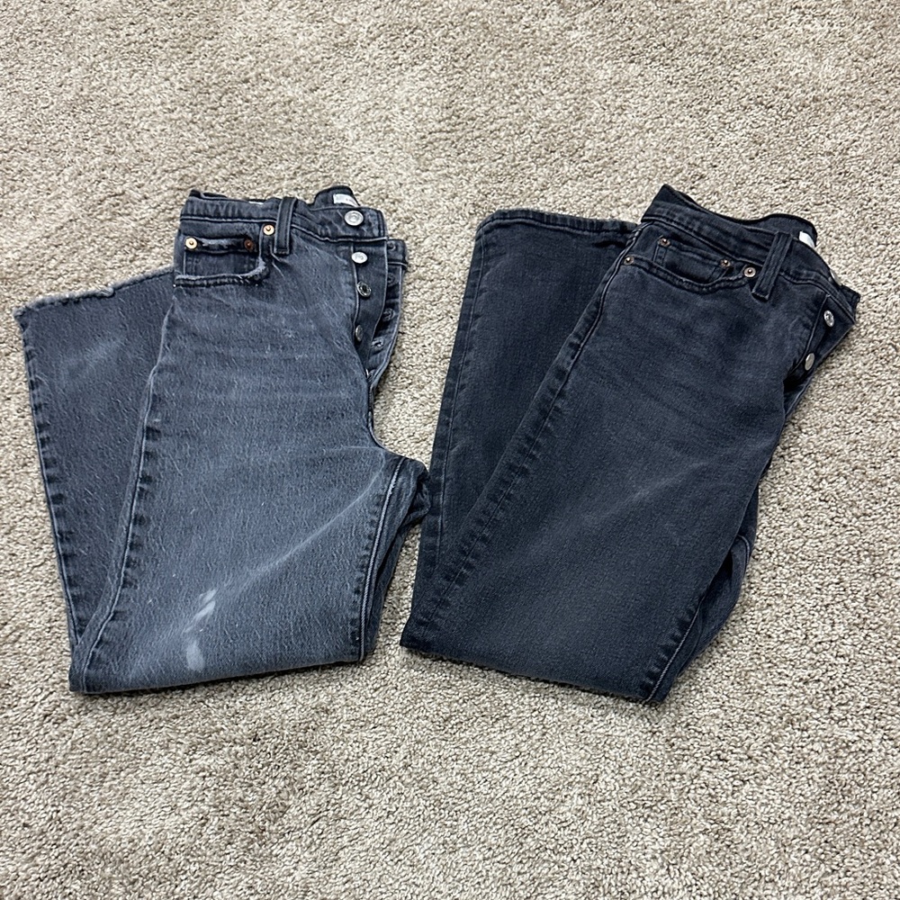 Levi's Women's High Rise Jeans - Black and Gray